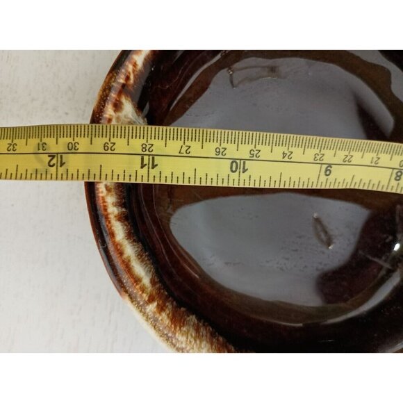 VTG Pfatzgraff Pottery Porcelain Brown Drip Glazed 3 Way Divided Serving Dish - Picture 7 of 9